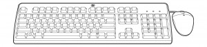 HP BFR mit PVC Free Kit Tastatur- und Mouse Set, USB, Deutsch