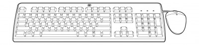 HP BFR mit PVC Free Kit Tastatur- und Mouse Set, USB, Deutsch