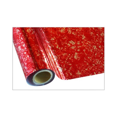 FOREVER Heissprägefolie - Floral Red - Texturfarbe - 30 cm x 12 m